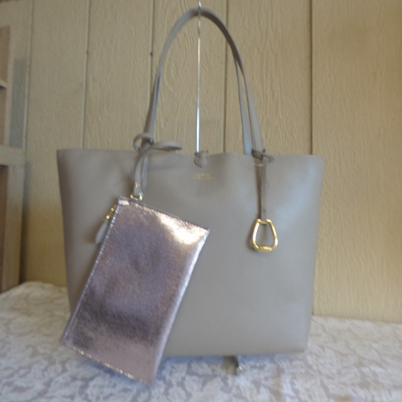 lauren ralph lauren merrimack reversible faux leather tote